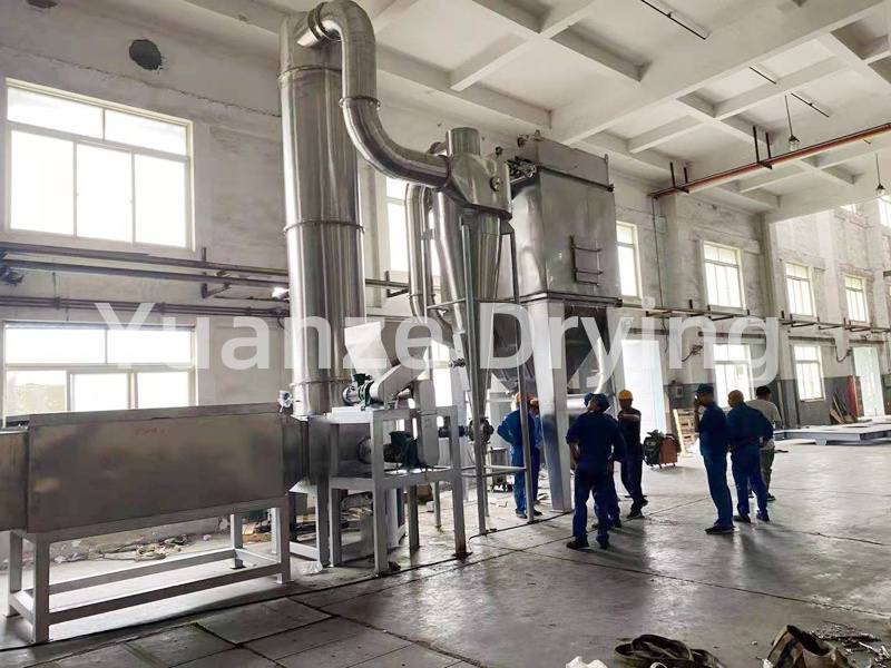  Rotating flash drying machine for battery materials 